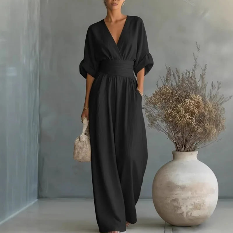 Chiara | Fluid Printed Long Jumpsuit