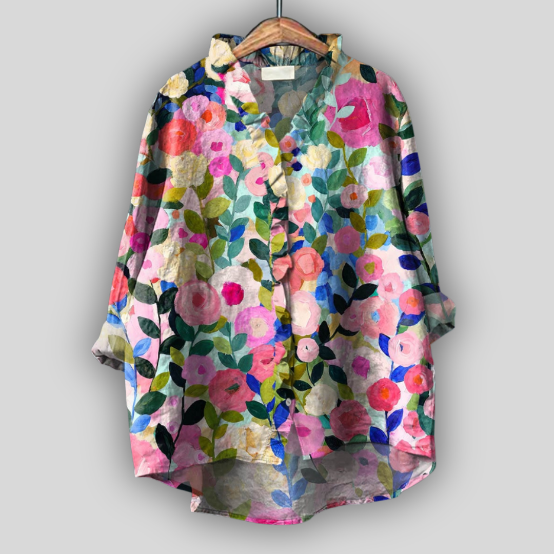 Robyn Painted Floral Blouse