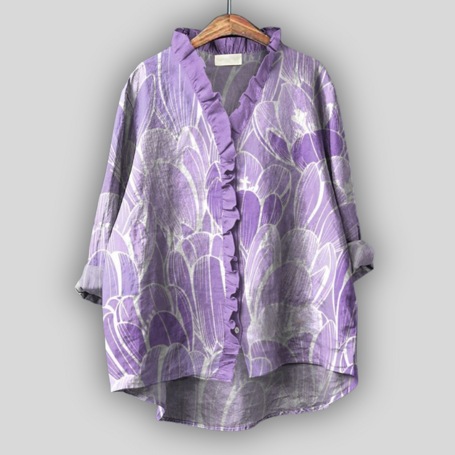 Kerry Leaf Print Blouse