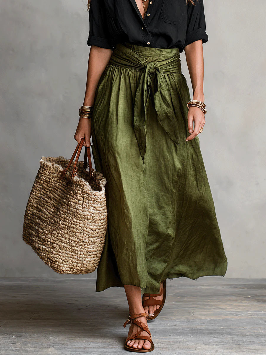 Odelia - Luxe Boho Top & Midi Skirt Set