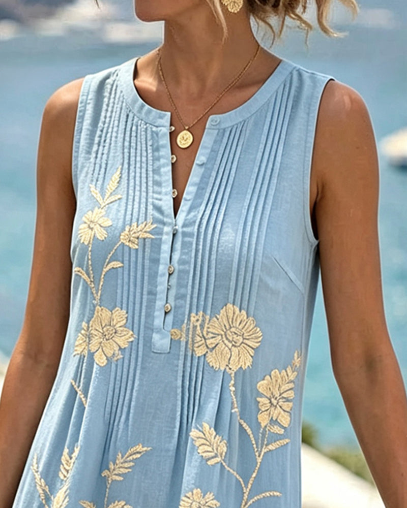 Juliette | Pleated Floral Shift Dress