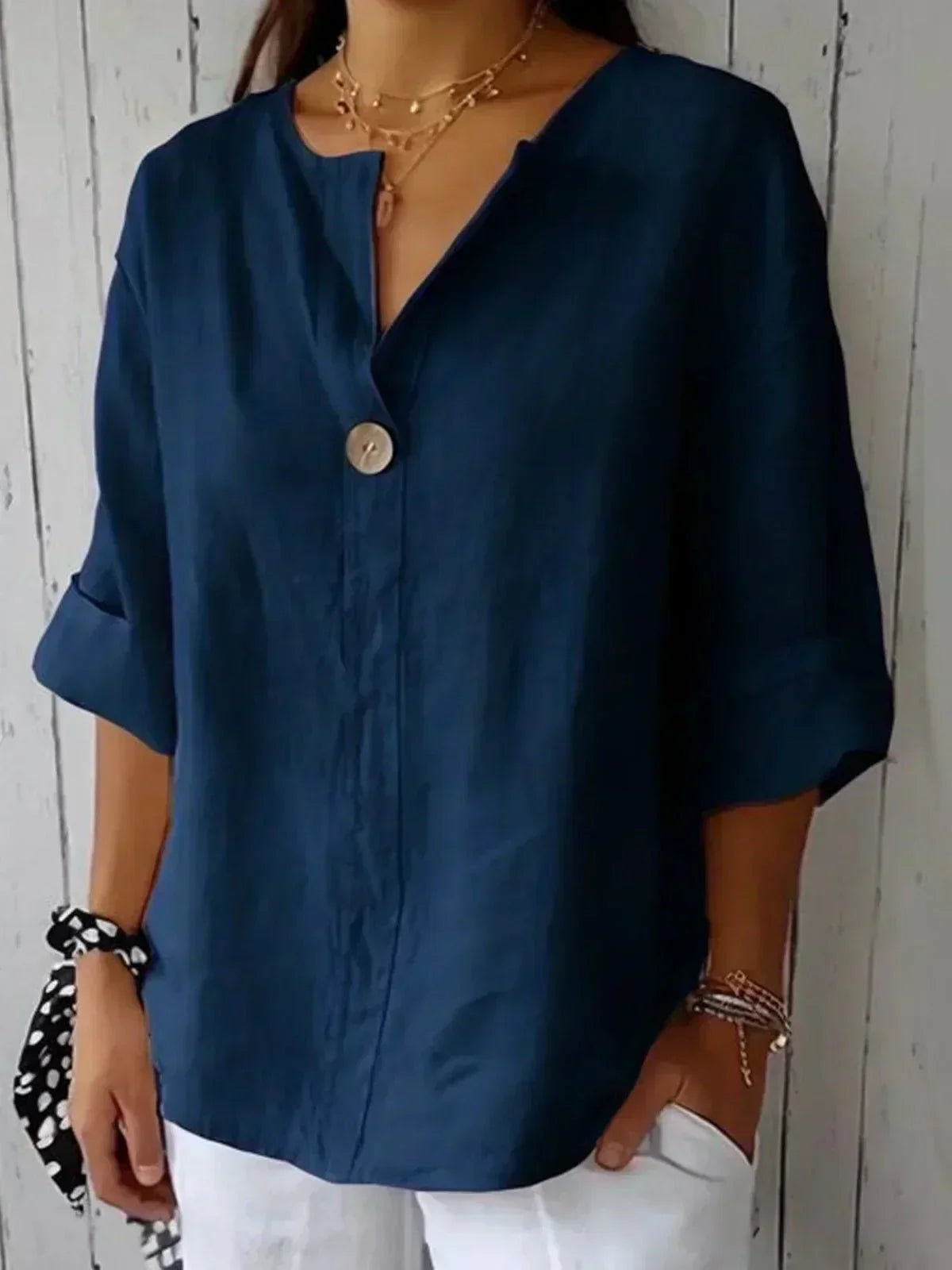 Zamma™ | Relaxed V-Neck Top