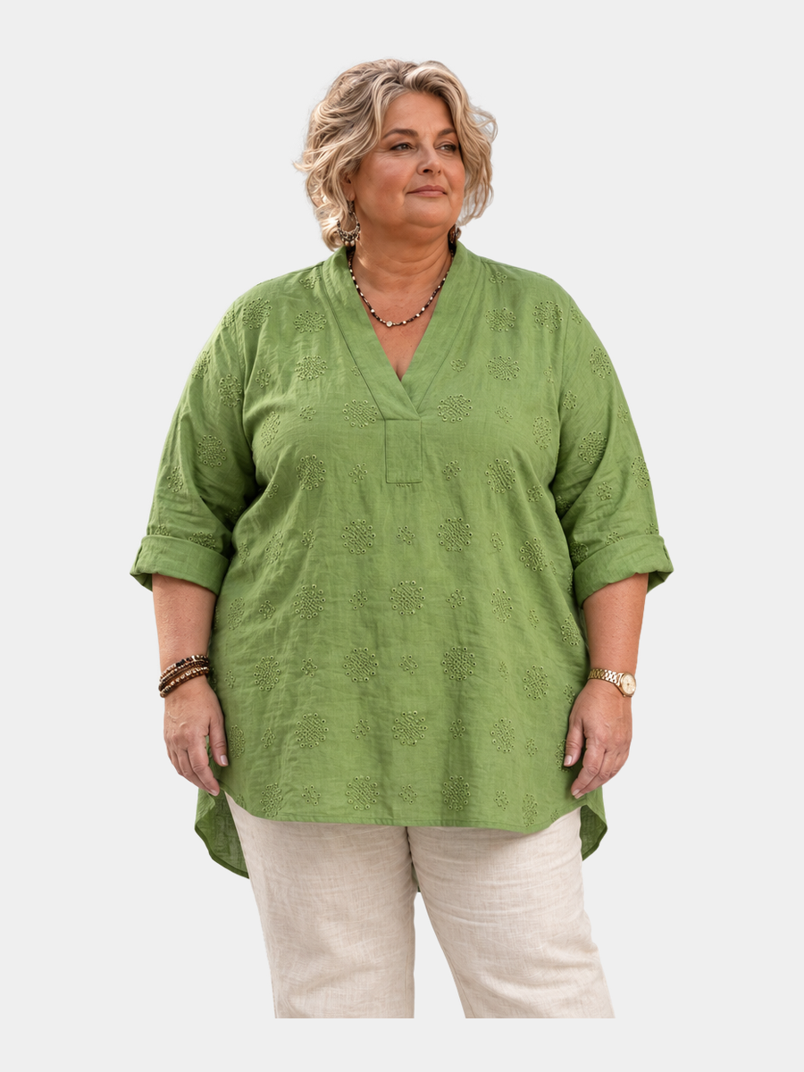 Faith Embroidered Wrap Top