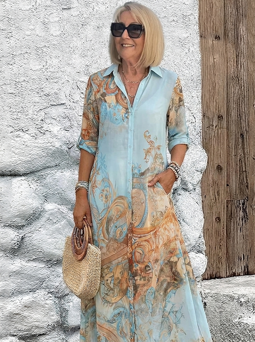 Lorna™ Mediterranean Resort Maxi Dress
