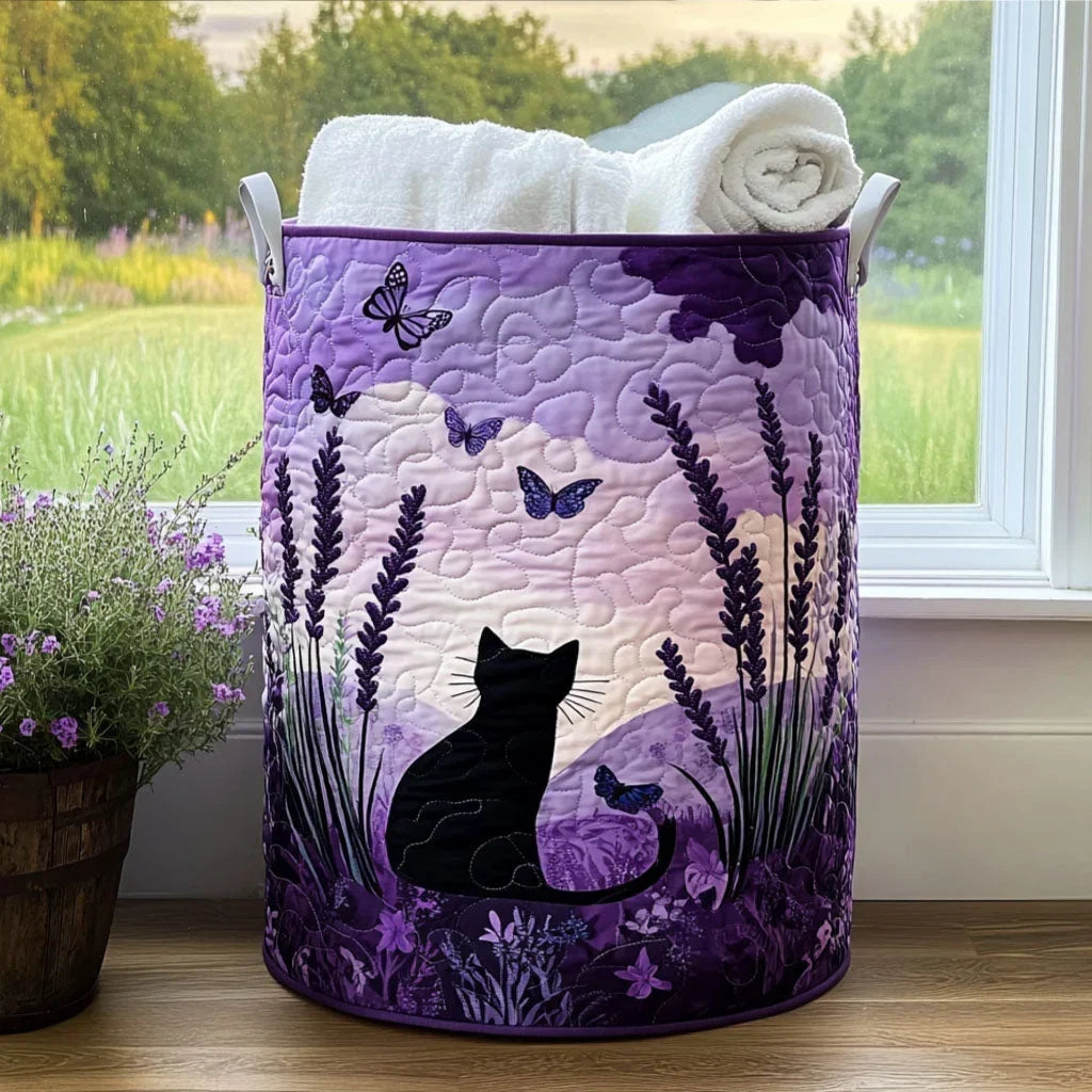 Violet | Lavender Cat Dreams Laundry Basket